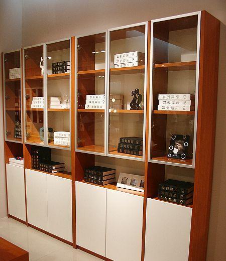 诺捷书房家具书柜2570*300*2118mm红樱桃产品价格_图片_报价_新浪家居网